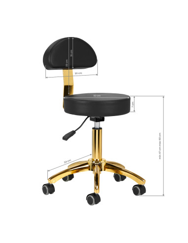 Cosmetic stool AM-304G Black