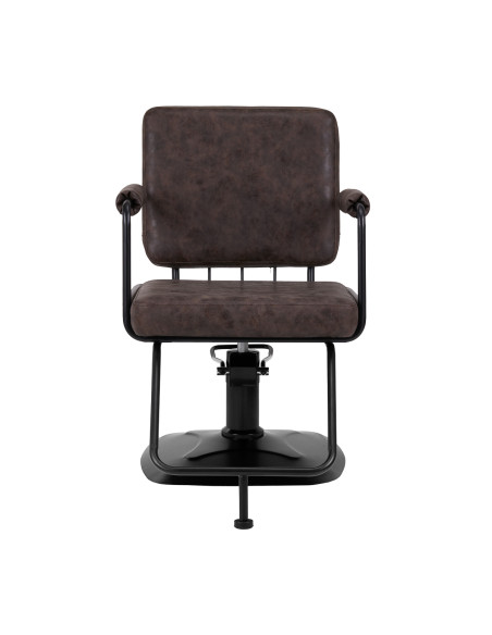 Gabbiano hairdressing chair Katania Loft Old Leather dark brown