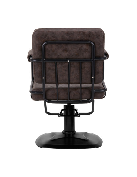 Gabbiano hairdressing chair Katania Loft Old Leather dark brown