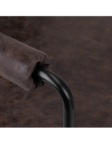 Gabbiano hairdressing chair Katania Loft Old Leather dark brown