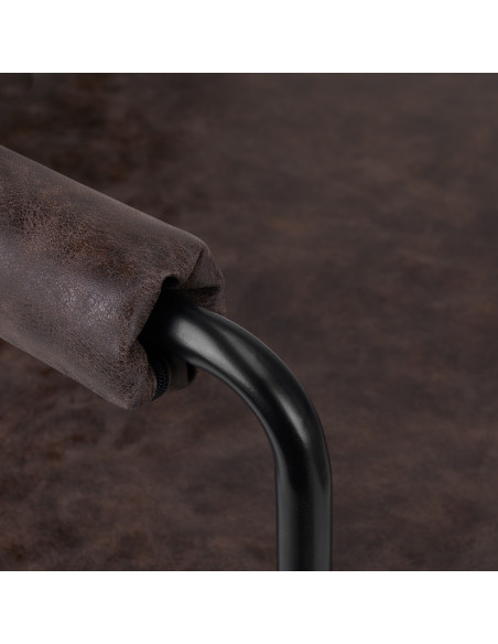 Gabbiano hairdressing chair Katania Loft Old Leather dark brown