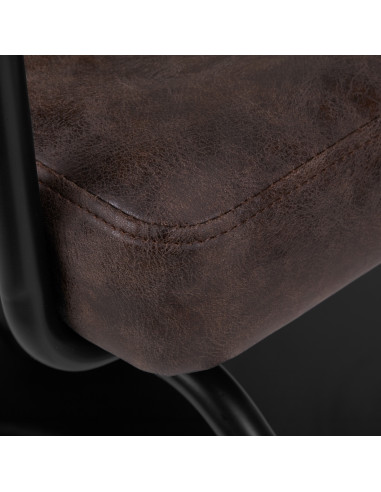 Gabbiano hairdressing chair Katania Loft Old Leather dark brown