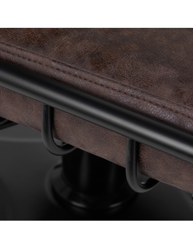 Gabbiano hairdressing chair Katania Loft Old Leather dark brown