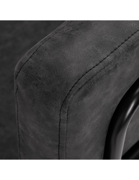 Gabbiano Katania Loft Old Leather hairdressing chair black