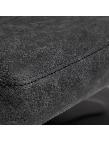 Gabbiano Katania Loft Old Leather hairdressing chair black