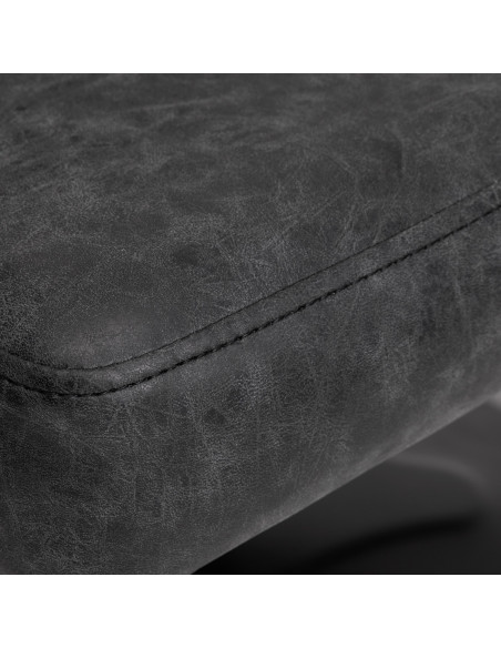 Gabbiano Katania Loft Old Leather hairdressing chair black