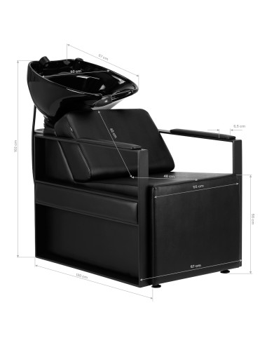 Hairdressing Wash Unit Modena Black