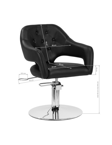Hairdressing chair Gabbiano Parma Black
