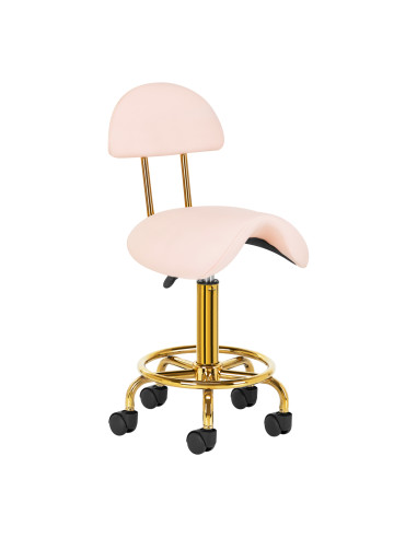 Cosmetic stool 6001-G gold – pink
