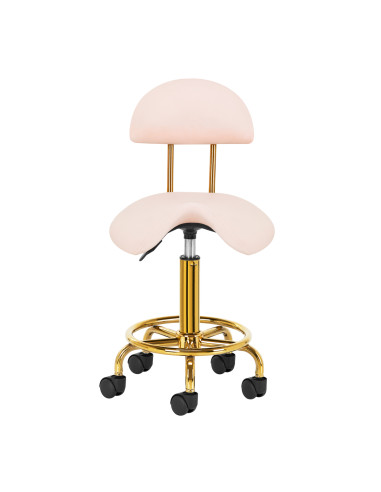 Cosmetic stool 6001-G gold – pink
