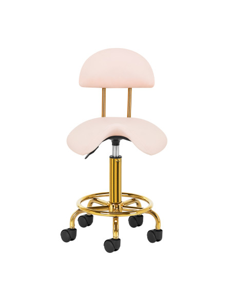 Cosmetic stool 6001-G gold – pink