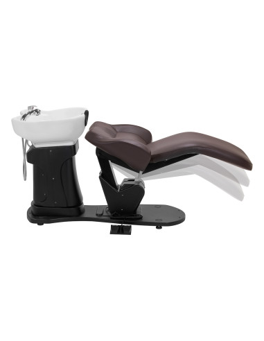 Gabbiano electric hairdressing wash unit TRYCHO brown