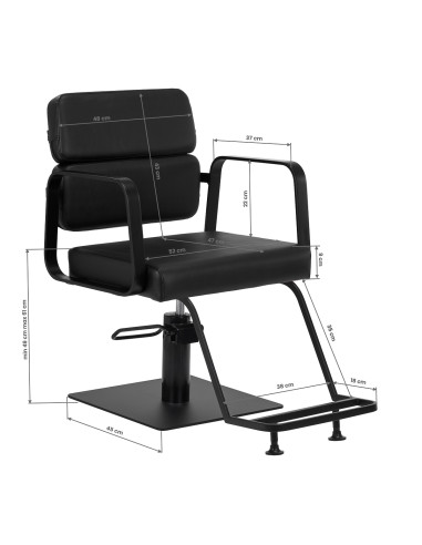 Gabbiano Porto-BM hairdressing chair black