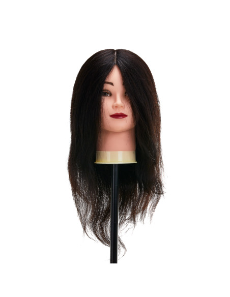 Gabbiano WZ1 hairdressing training head, natural hair, color 1, length 16"