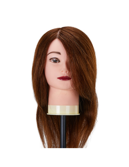 Gabbiano WZ1 hairdressing training head, natural hair, color 4, length 16"