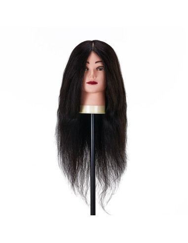 Gabbiano WZ1 hairdressing training head, natural hair, color 1, length 20"