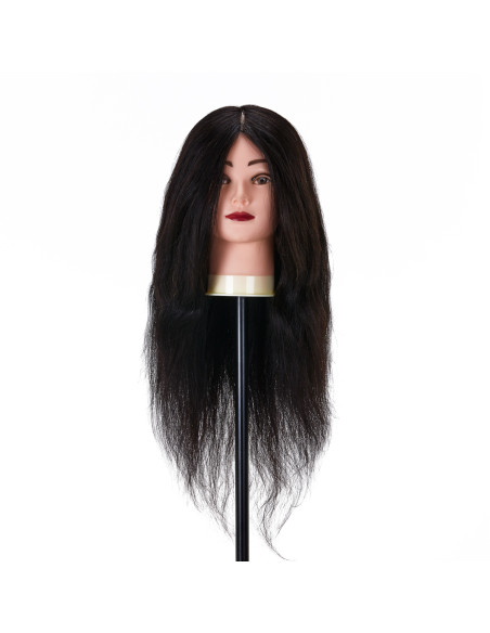 Gabbiano WZ1 hairdressing training head, natural hair, color 1, length 20"