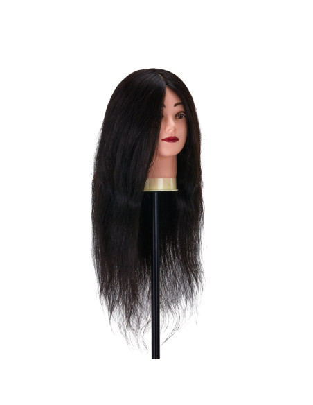 Gabbiano WZ1 hairdressing training head, natural hair, color 1, length 20"