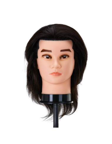 Gabbiano WZ3 hairdressing training head, natural hair, color 1, length 8"