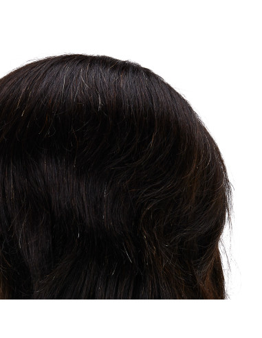Gabbiano WZ3 hairdressing training head, natural hair, color 1, length 8"