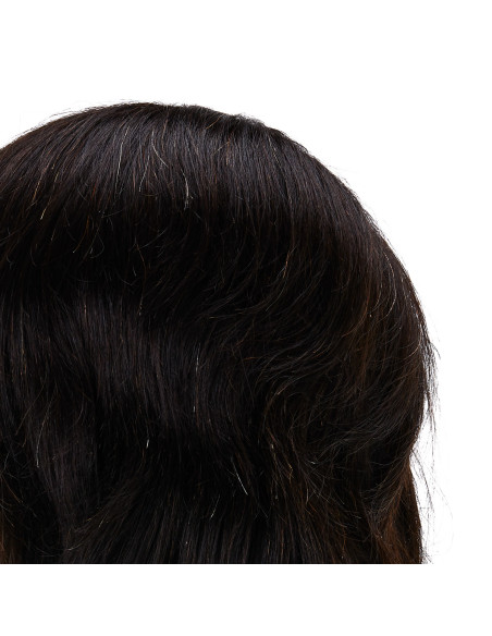 Gabbiano WZ3 hairdressing training head, natural hair, color 1, length 8"
