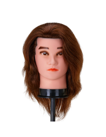 Gabbiano WZ3 hairdressing training head, natural hair, color 4, length 8"