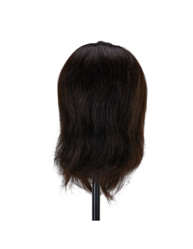 Gabbiano WZ4 training head with beard, natural hair, color 1, length 8"+6"