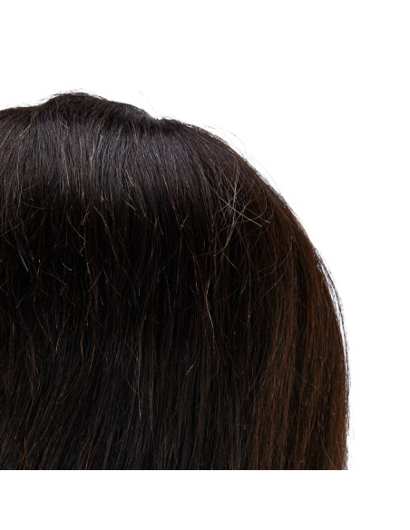 Gabbiano WZ4 training head with beard, natural hair, color 1, length 8"+6"