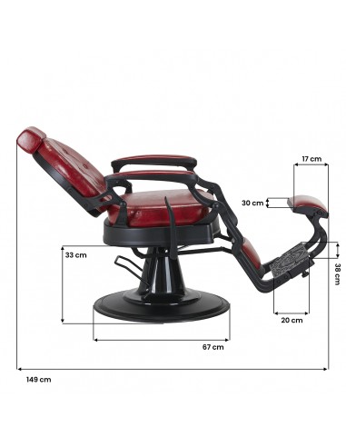 Barber chair President Red