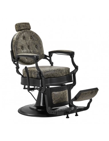 Barber chair President Old Leather Green