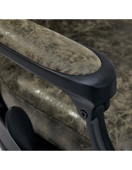 Barber chair President Old Leather Green