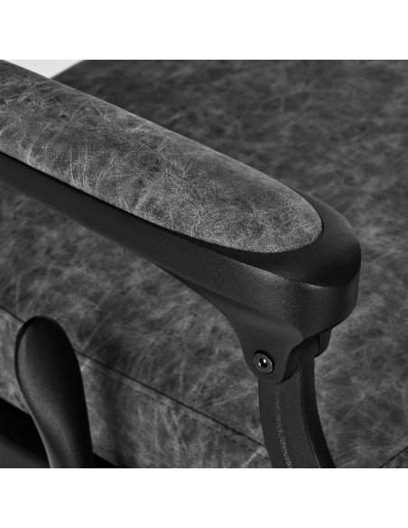 Barber chair President Old Leather Gray