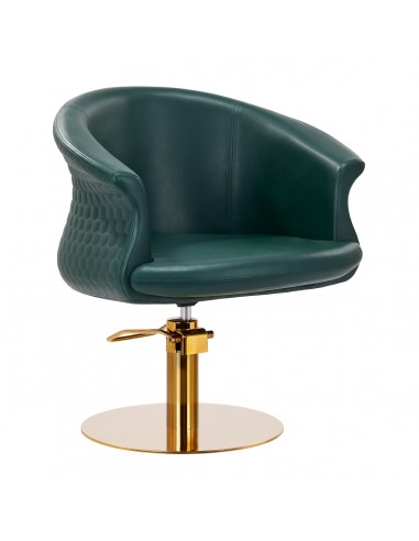 Gabbiano hairdressing chair Wersal gold bottle green