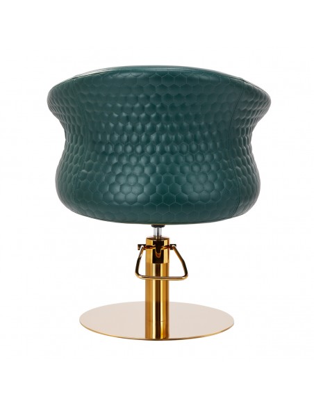 Gabbiano hairdressing chair Wersal gold bottle green