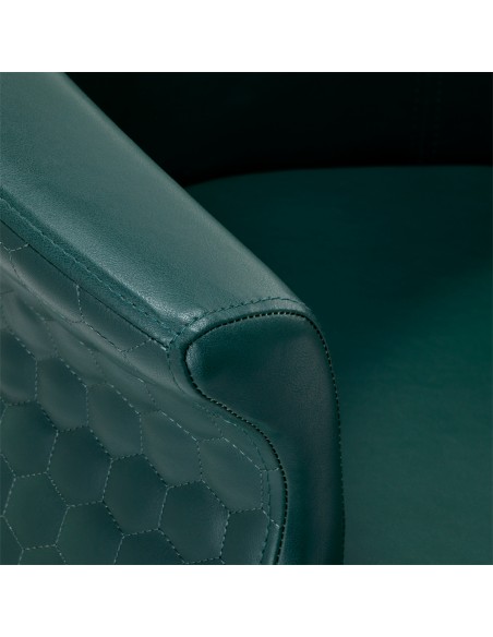 Gabbiano hairdressing chair Wersal gold bottle green