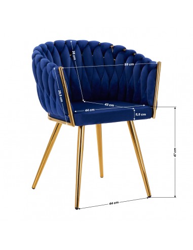 4Rico chair QS-GW06G navy blue