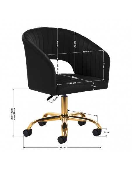 4Rico swivel chair QS-OF212G black