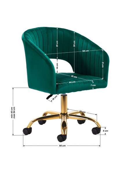 4Rico swivel chair QS-OF212G green