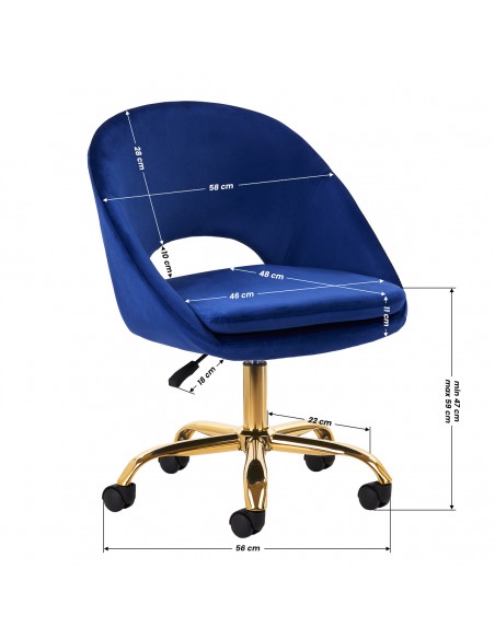 4Rico swivel chair QS-MF18G navy blue