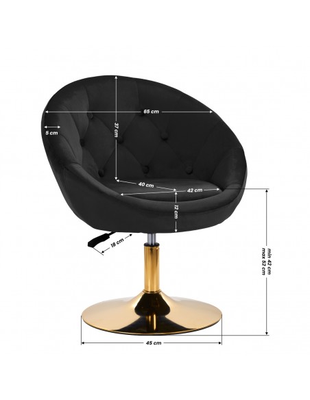 4Rico swivel chair QS-BL12G black