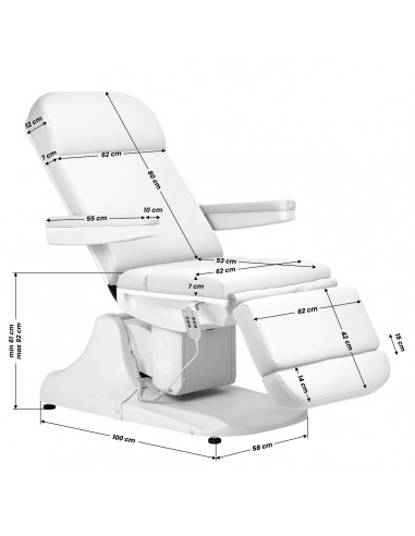 Azzurro 891 electric cosmetic chair white