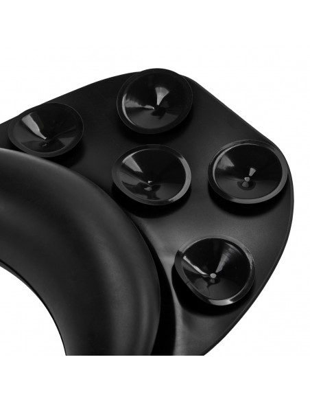 Silicone cover with suction cup for hairdressing wash units
