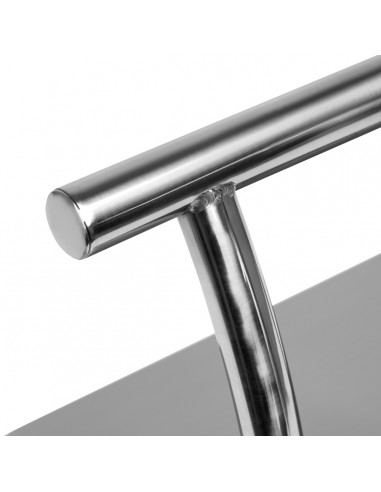 Hairdressing footstool L005S silver