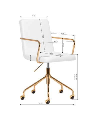 Cosmetic chair QS-OF211G white