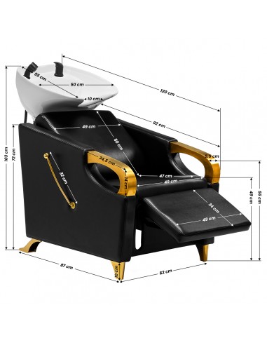 Hairdressing wash unit C019G black