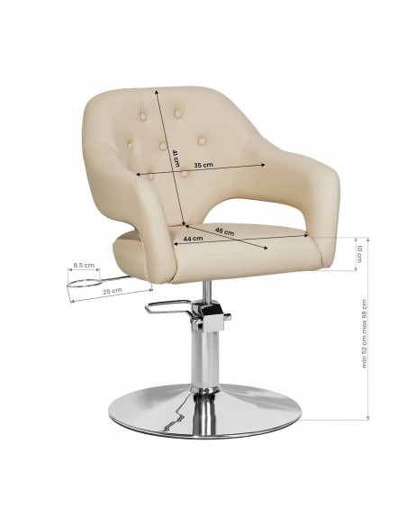 Hairdressing chair Gabbiano Parma beige  