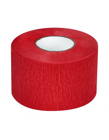 Hairdressing paper collar 5 pcs. red