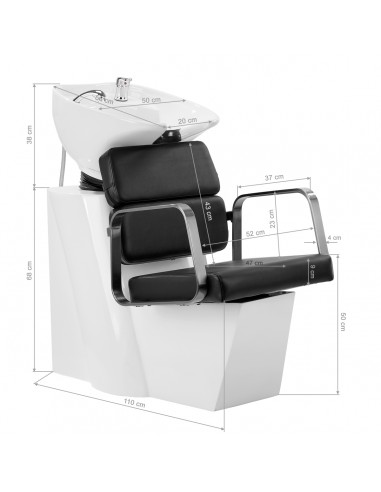 Gabbiano Porto hair wash unit black