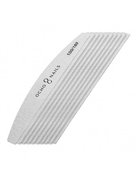 Ocho Nails half-moon slim file 100/180 10 pcs.