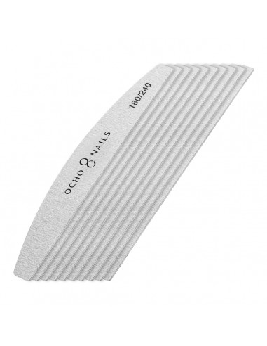 Ocho Nails half-moon slim file 180/240 10 pcs.